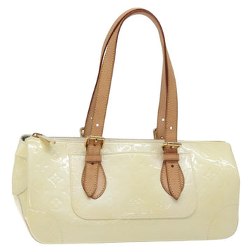 LOUIS VUITTON Monogram Vernis Rosewood Avenue Hand Bag Perle M93508 Auth BA3496