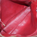 CHANEL Matelasse Chain Shoulder Bag Lamb Skin Red Gold CC Auth BA3499-10