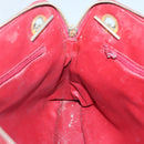 CHANEL Matelasse Chain Shoulder Bag Lamb Skin Red Gold CC Auth BA3499-18