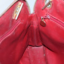 CHANEL Matelasse Chain Shoulder Bag Lamb Skin Red Gold CC Auth BA3499-19