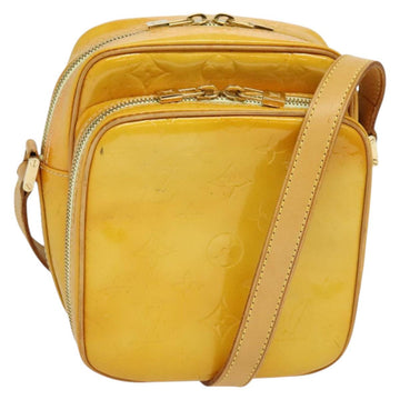 LOUIS VUITTON Monogram Vernis Wooster Bag Lime Yellow M91075 LV Auth BA3504