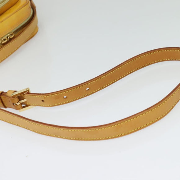 LOUIS VUITTON Monogram Vernis Wooster Bag Lime Yellow M91075 LV Auth BA3504