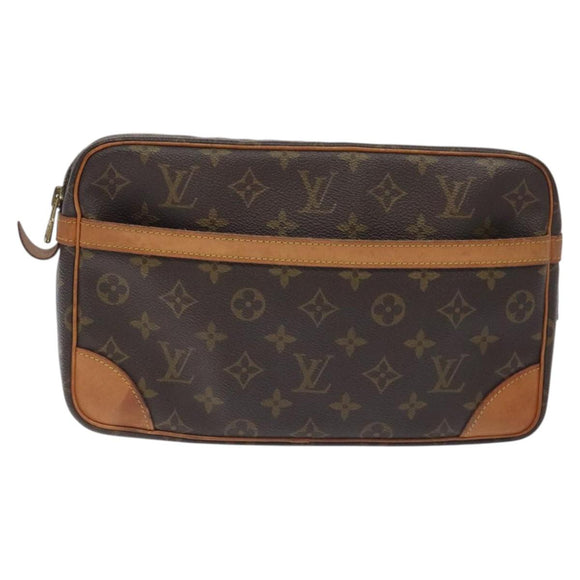 LOUIS VUITTON Monogram Compiegne 28 Clutch Bag M51845 LV Auth BA3505