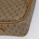 GUCCI Micro GG Supreme Shoulder Bag PVC Leather Brown Gold Auth BA351-14
