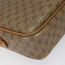 GUCCI Micro GG Supreme Shoulder Bag PVC Leather Brown Gold Auth BA351-16