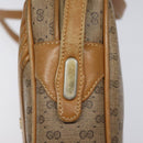 GUCCI Micro GG Supreme Shoulder Bag PVC Leather Brown Gold Auth BA351-17