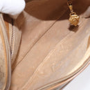 GUCCI Micro GG Supreme Shoulder Bag PVC Leather Brown Gold Auth BA351-11