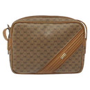 GUCCI Micro GG Supreme Shoulder Bag PVC Leather Brown Gold Auth BA351-13