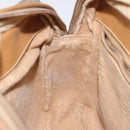 GUCCI Micro GG Supreme Shoulder Bag PVC Leather Brown Gold Auth BA351-21