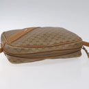 GUCCI Micro GG Supreme Shoulder Bag PVC Leather Brown Gold Auth BA351-6
