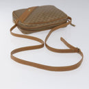 GUCCI Micro GG Supreme Shoulder Bag PVC Leather Brown Gold Auth BA351-7