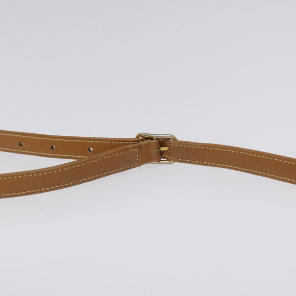 GUCCI Micro GG Supreme Shoulder Bag PVC Leather Brown Gold Auth BA351