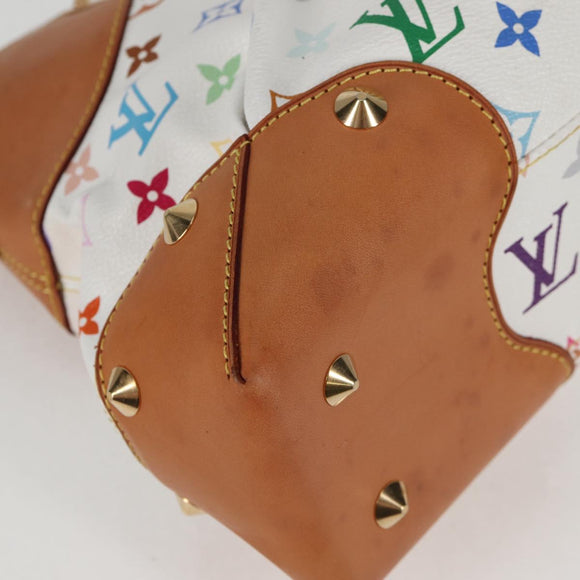 LOUIS VUITTON Monogram Multicolor Judy MM Bag 2Way White M40255 LV Auth BA3511SAV