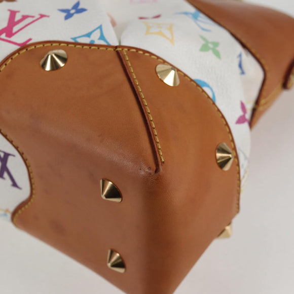 LOUIS VUITTON Monogram Multicolor Judy MM Bag 2Way White M40255 LV Auth BA3511SAV