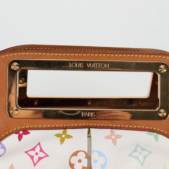 LOUIS VUITTON Monogram Multicolor Judy MM Bag 2Way White M40255 LV Auth BA3511SAV
