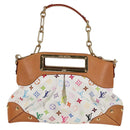 LOUIS VUITTON Monogram Multicolor Judy MM Bag 2Way White M40255 LV Auth BA3511SAV-13