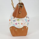 LOUIS VUITTON Monogram Multicolor Judy MM Bag 2Way White M40255 LV Auth BA3511SAV-4