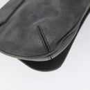 Salvatore Ferragamo Vala Shoulder Bag Suede Gray Silver Auth BA3518-16