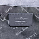 Salvatore Ferragamo Vala Shoulder Bag Suede Gray Silver Auth BA3518-12