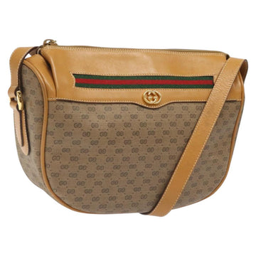 GUCCI Micro GG Supreme Web Sherry Line Bag PVC Brown 001 115 0918 Auth BA352