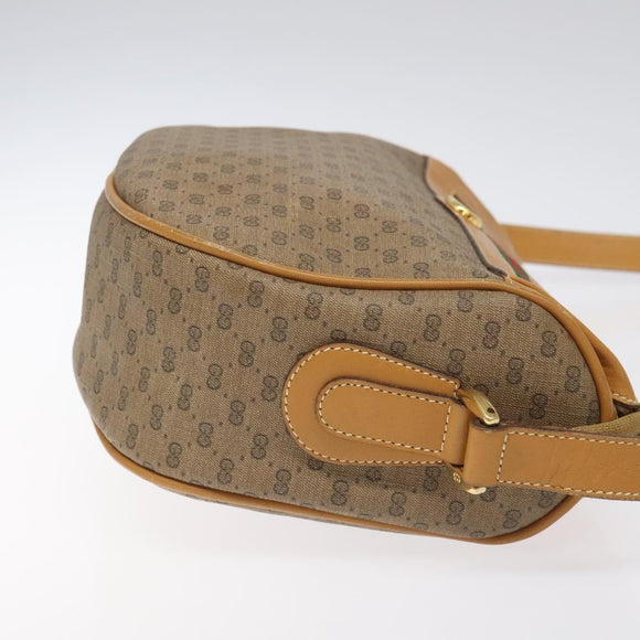 GUCCI Micro GG Supreme Web Sherry Line Bag PVC Brown 001 115 0918 Auth BA352
