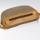 GUCCI Micro GG Supreme Web Sherry Line Bag PVC Brown 001 115 0918 Auth BA352-6