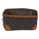 LOUIS VUITTON Monogram Compiegne 28 Clutch Bag M51845 LV Auth BA3523-1
