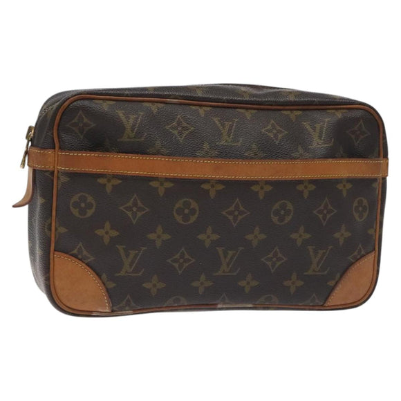 LOUIS VUITTON Monogram Compiegne 28 Clutch Bag M51845 LV Auth BA3523