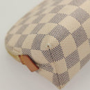 LOUIS VUITTON Damier Azur Pochette Cosmetic PM Pouch N60024 LV Auth BA3528-15