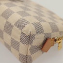LOUIS VUITTON Damier Azur Pochette Cosmetic PM Pouch N60024 LV Auth BA3528-16