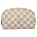 LOUIS VUITTON Damier Azur Pochette Cosmetic PM Pouch N60024 LV Auth BA3528-2