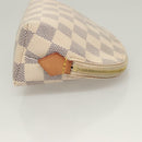 LOUIS VUITTON Damier Azur Pochette Cosmetic PM Pouch N60024 LV Auth BA3528-3