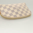 LOUIS VUITTON Damier Azur Pochette Cosmetic PM Pouch N60024 LV Auth BA3528-5