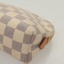 LOUIS VUITTON Damier Azur Pochette Cosmetic PM Pouch N60024 LV Auth BA3528-14
