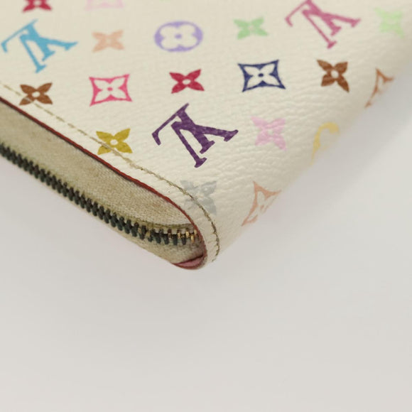 LOUIS VUITTON Monogram Multicolor Zippy Coin Purse White M93741 LV Auth BA3531
