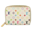 LOUIS VUITTON Monogram Multicolor Zippy Coin Purse White M93741 LV Auth BA3531-2