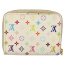 LOUIS VUITTON Monogram Multicolor Zippy Coin Purse White M93741 LV Auth BA3531-3