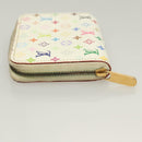 LOUIS VUITTON Monogram Multicolor Zippy Coin Purse White M93741 LV Auth BA3531-5