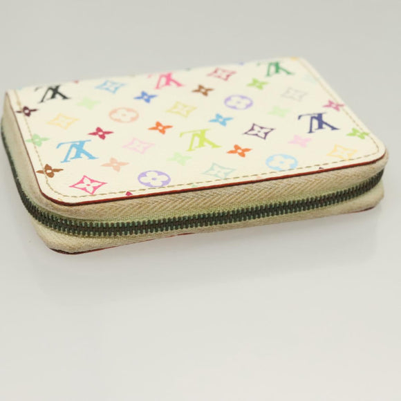 LOUIS VUITTON Monogram Multicolor Zippy Coin Purse White M93741 LV Auth BA3531