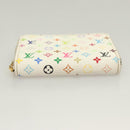 LOUIS VUITTON Monogram Multicolor Zippy Coin Purse White M93741 LV Auth BA3531-6