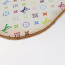 LOUIS VUITTON Monogram Multicolor Pochette GM Pouch White M60027 Auth BA3532V-15