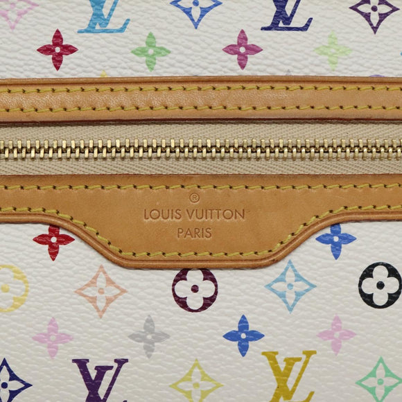 LOUIS VUITTON Monogram Multicolor Pochette GM Pouch White M60027 Auth BA3532V