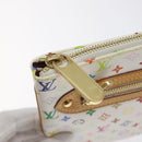 LOUIS VUITTON Monogram Multicolor Pochette GM Pouch White M60027 Auth BA3532V-8