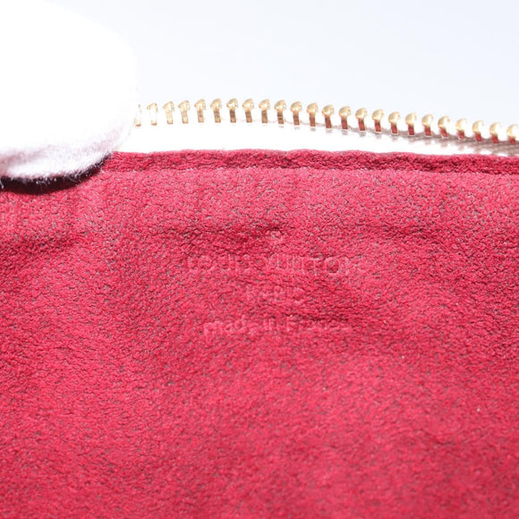 LOUIS VUITTON Monogram Multicolor Pochette GM Pouch White M60027 Auth BA3532V