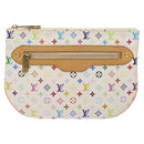 LOUIS VUITTON Monogram Multicolor Pochette GM Pouch White M60027 Auth BA3532V-13