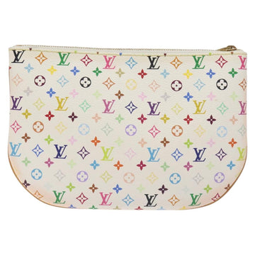 LOUIS VUITTON Monogram Multicolor Pochette GM Pouch White M60027 Auth BA3532V - 0