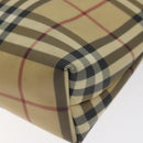 BURBERRY Nova Check Shoulder Bag PVC Beige Auth BA3536-9