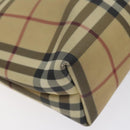 BURBERRY Nova Check Shoulder Bag PVC Beige Auth BA3536-16