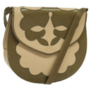 SAINT LAURENT Shoulder Bag Canvas Leather Khaki Auth BA3537-1