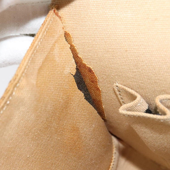 SAINT LAURENT Shoulder Bag Canvas Leather Khaki Auth BA3537